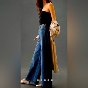Anthropologie Blue Flare & Wide Leg Jeans